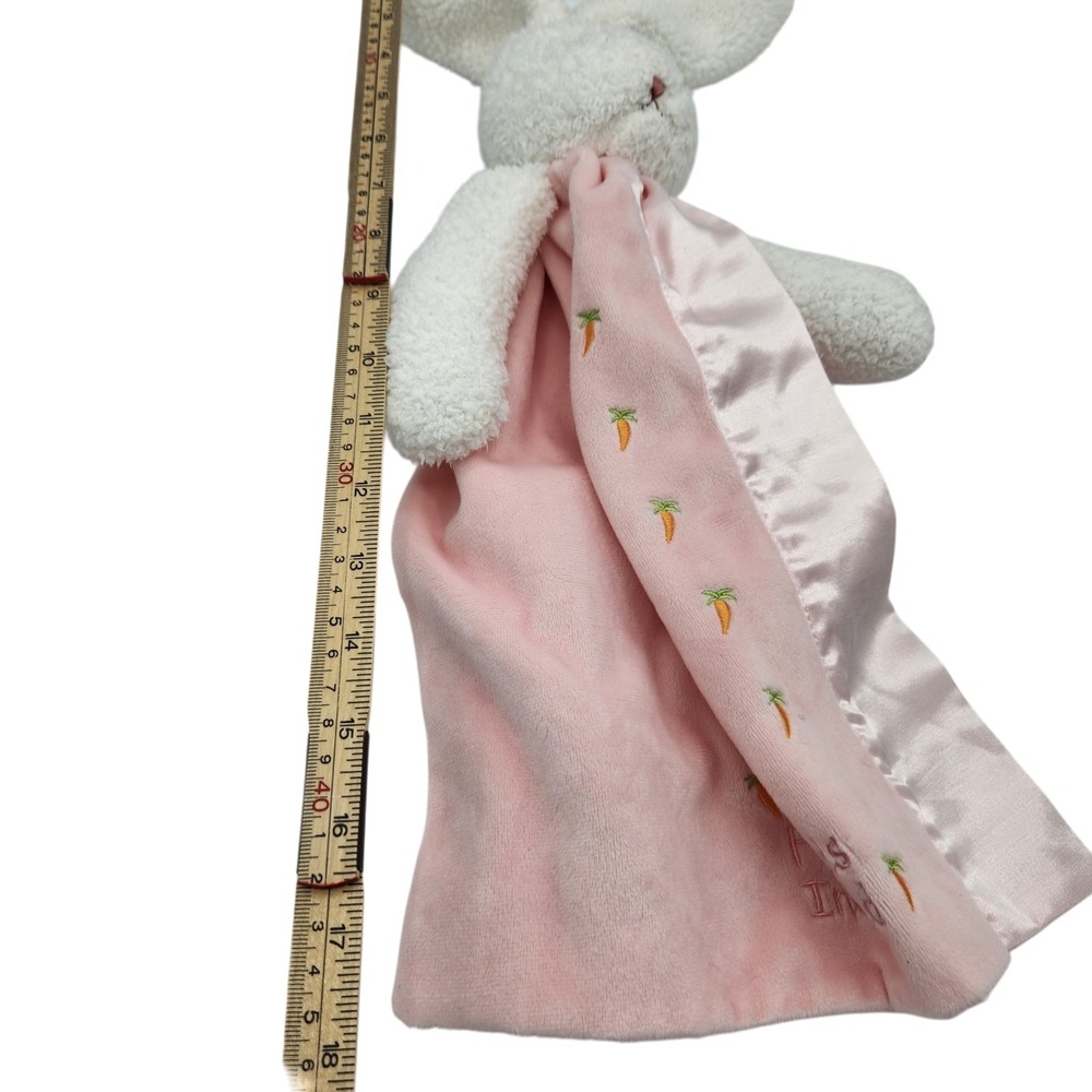 Bunnies By The Bay Blossom Bunny Buddy Blanket Lovey Security Blanket Pink Plush - Picture 8 of 11
